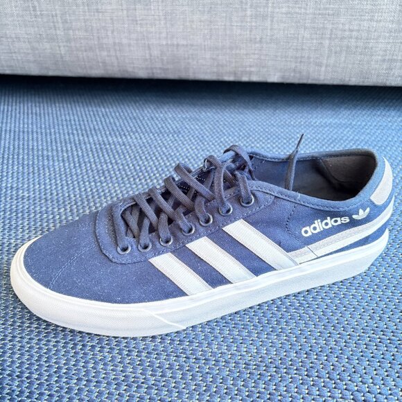 Adidas Daily 3.0 Navy Blue Canvas Stripe Sneaker Low Top Men's 10.5 - Pre-owned - Picture 8 of 10